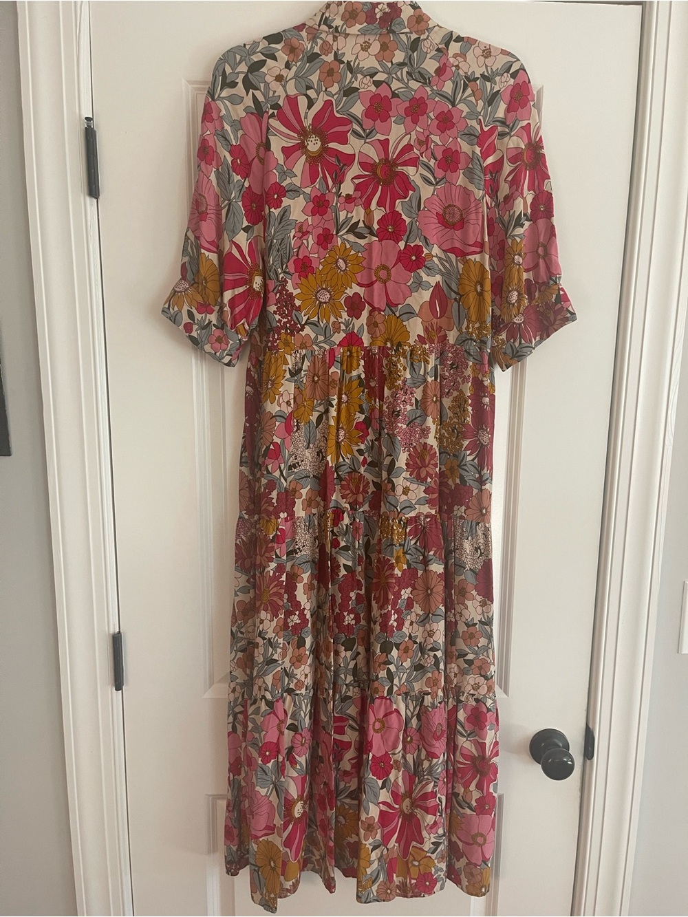 NATURAL LIFE Floral Maxi Dress in Pink and Mustard - Picture 7 of 9